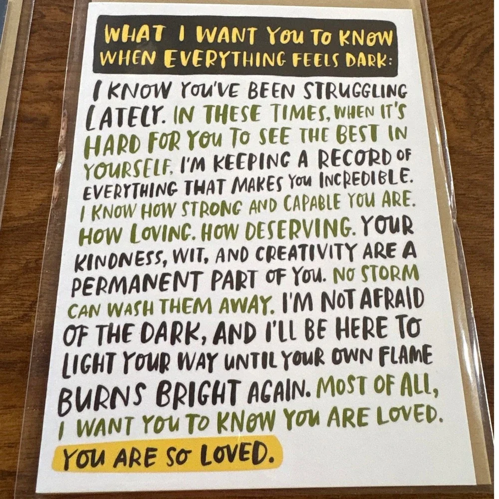 2 Emily McDowell Studio Greeting Cards Encouragement Support Bundle Struggles‎